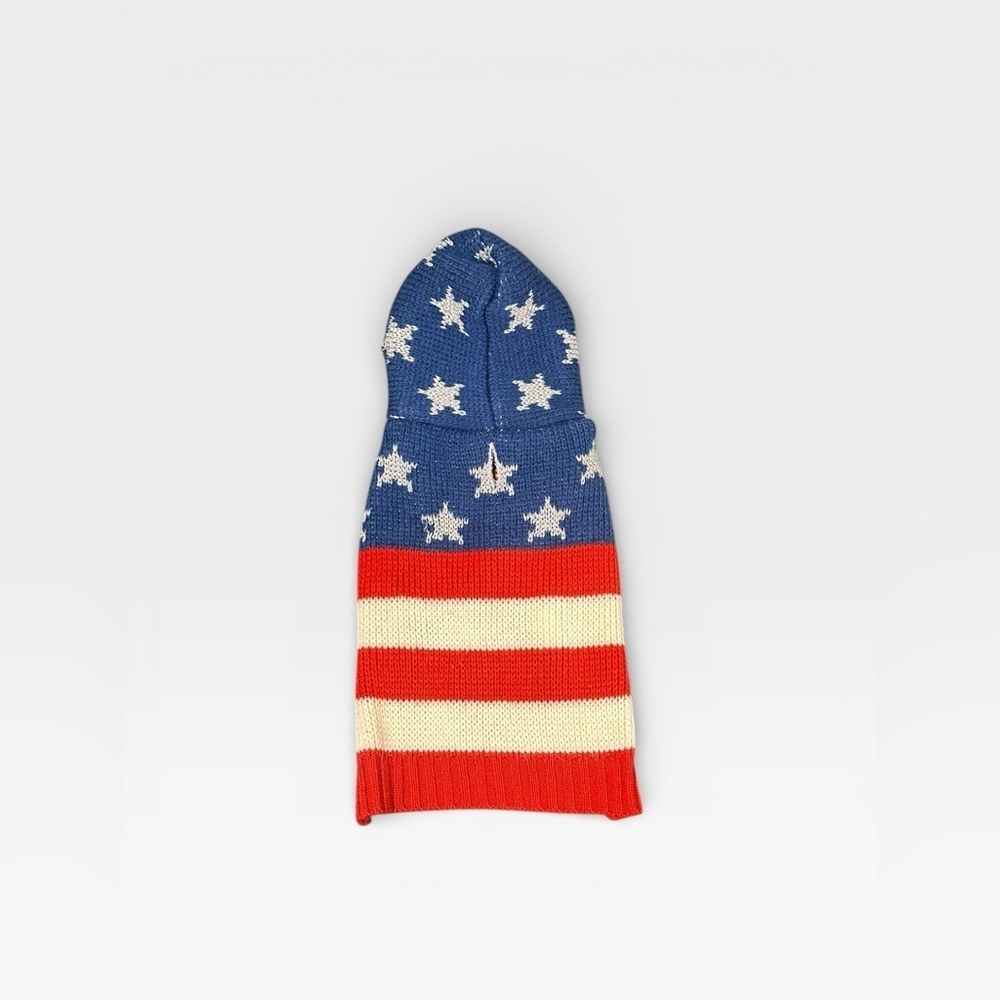 NWOT Worthy Dog American Flag Knit Sweater XS